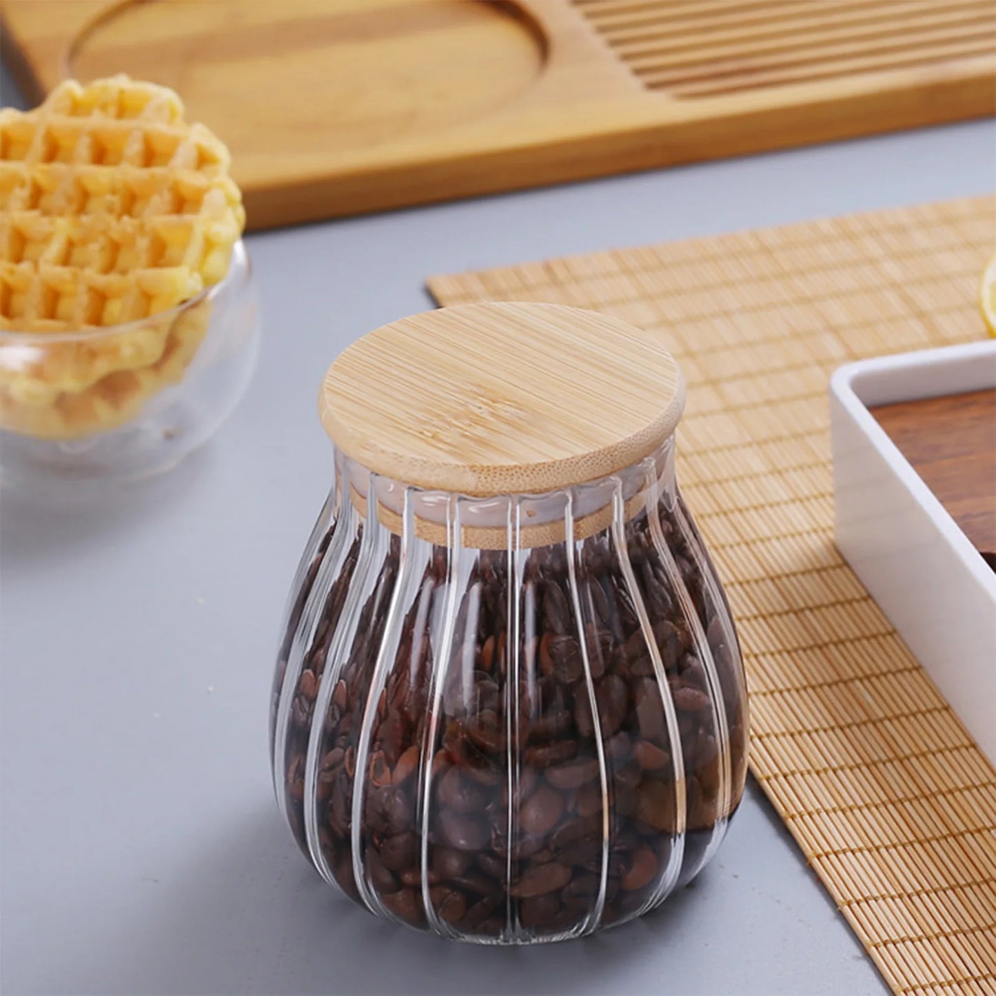 Airtight Glass Food Storage Jar with Lid
